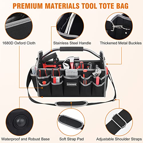 16 Inch Open Top Tool Bag with 26 Pockets U655