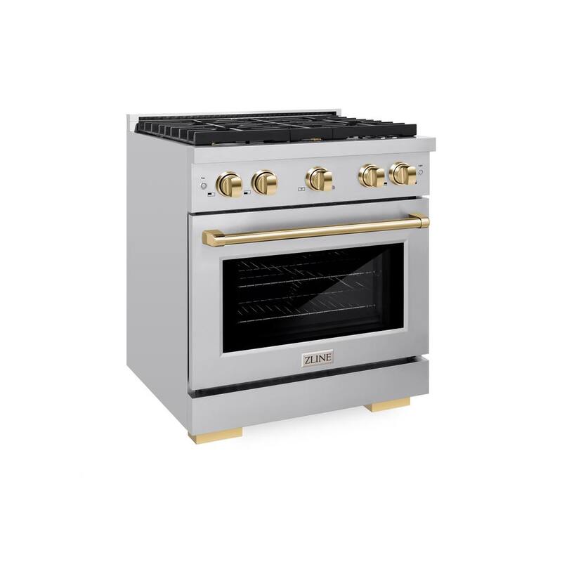 4-Burner Freestanding Gas Range and Convection Oven in Stainless Steel F217319