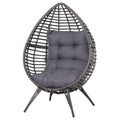 Indoor Outdoor Wicker Egg Chair with Cushion H808