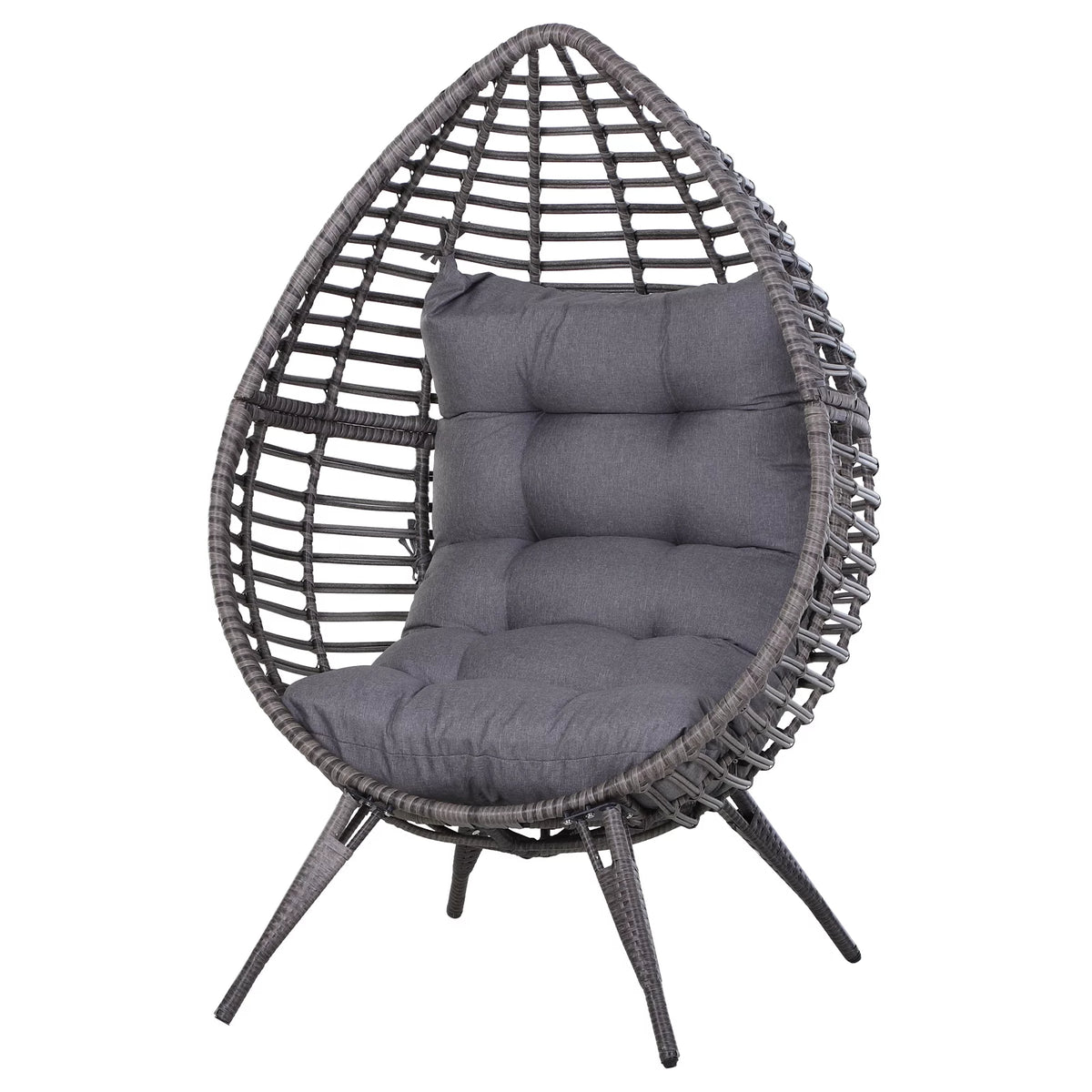 Indoor Outdoor Wicker Egg Chair with Cushion H808