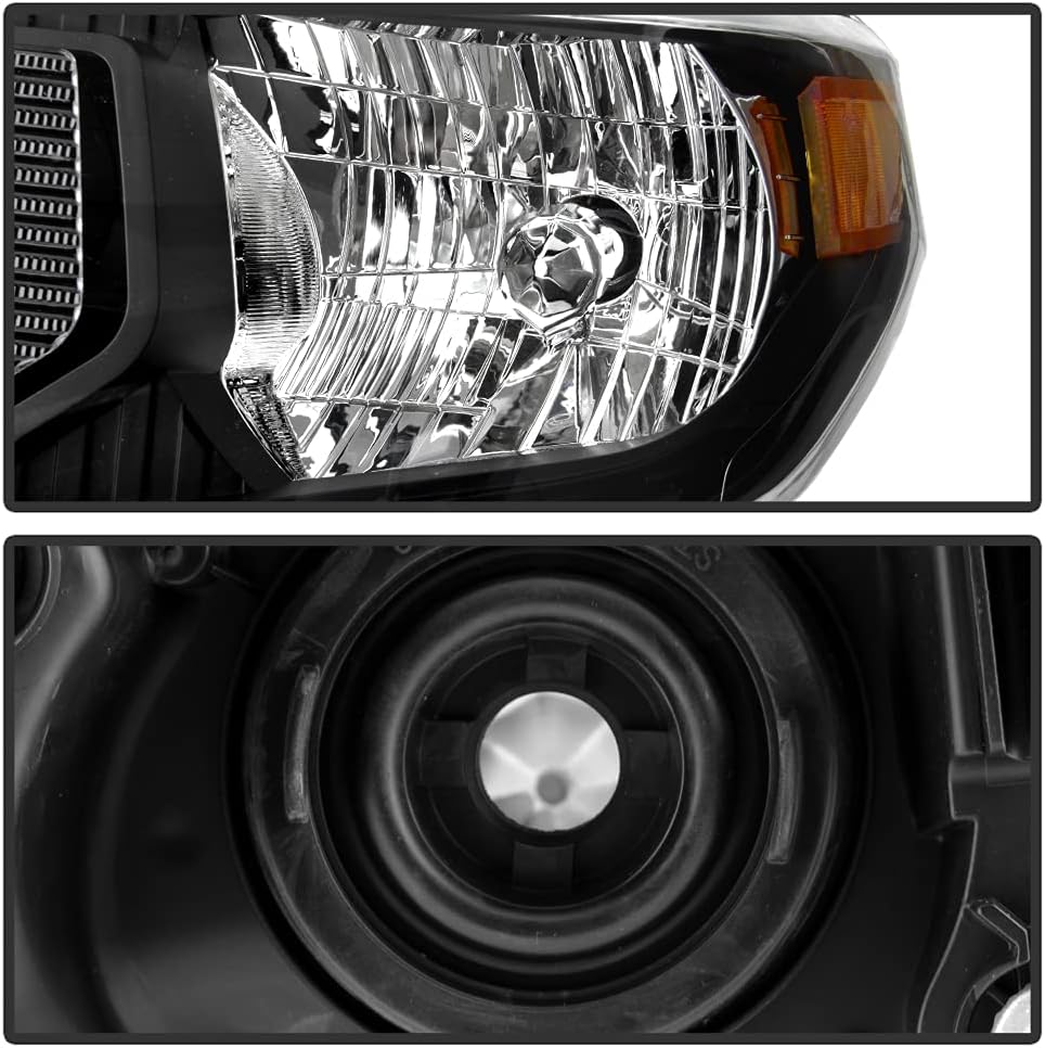 Black Housing Headlights Headlamps Pair M203786