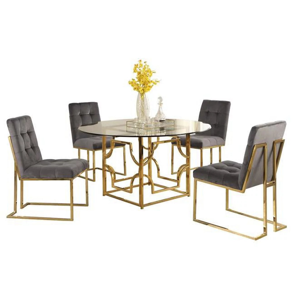 Gray 5 Piece Dining Set B136