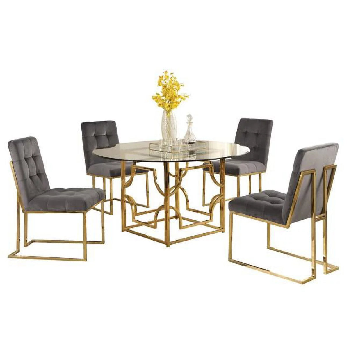 Gray 5 Piece Dining Set B136