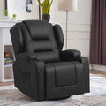 Swivel Rocker Recliner, Manual Glider Recliner Chairs, Upholstered Swivel Single Sofa Seat with Cup Holders, Side Pockets, Pillow L783