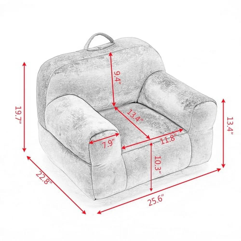 Velvet Memory Sponge Bean Bag Chair A199844