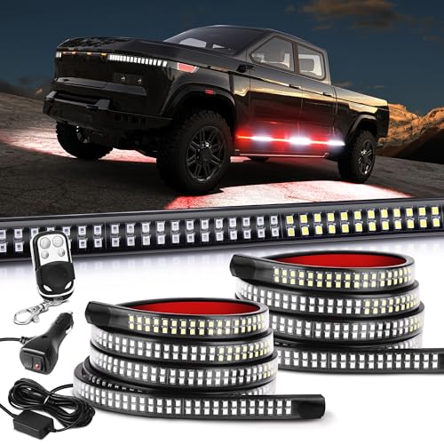 2PCS 70 inch Red White LED Sequential Strobe Light Strip J772