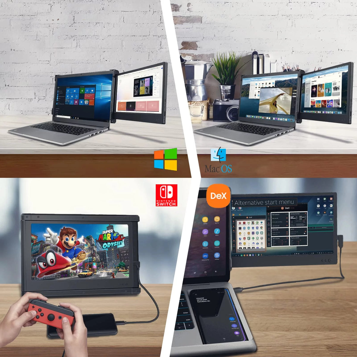 Laptop Screen Extender 12" Full HD IPS Dual Monitor A776