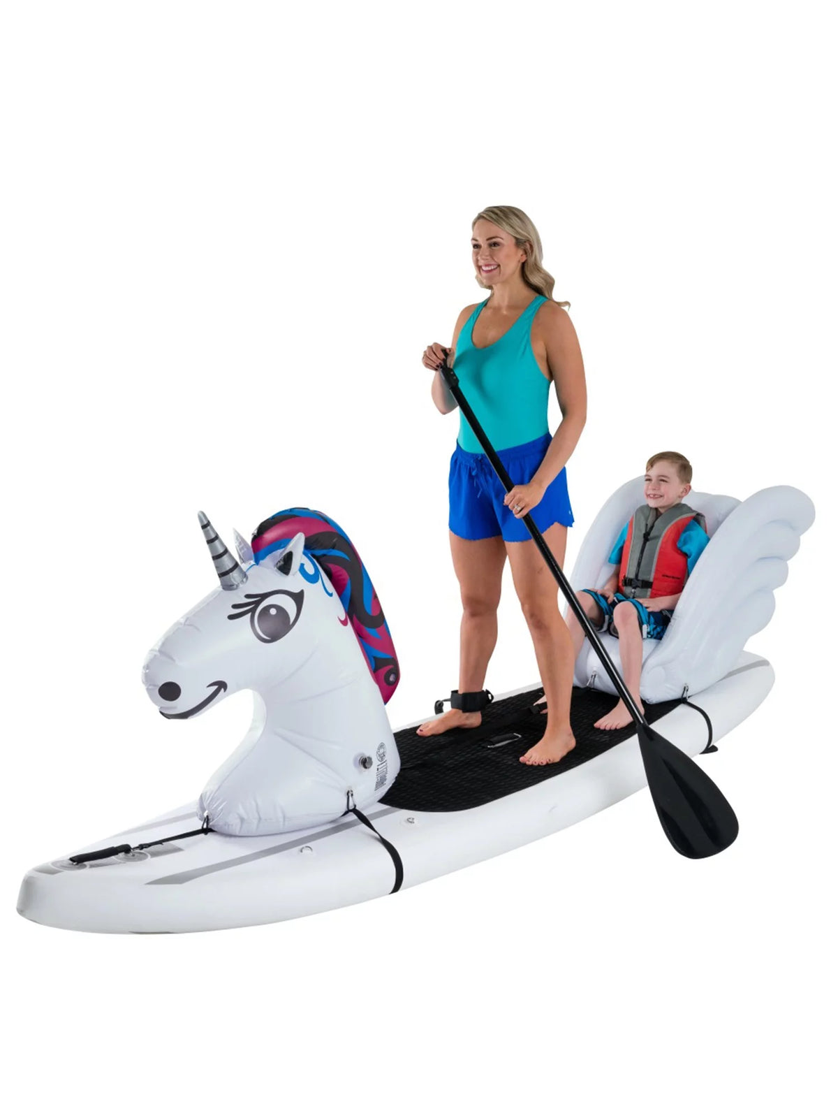 Inflatable Stand-Up Paddle Board Float Set with Child Seat C46996