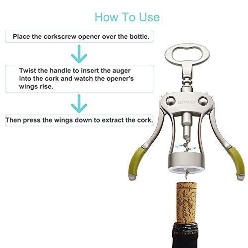 Stainless Steel Wing Corkscrew Wine Opener T91652