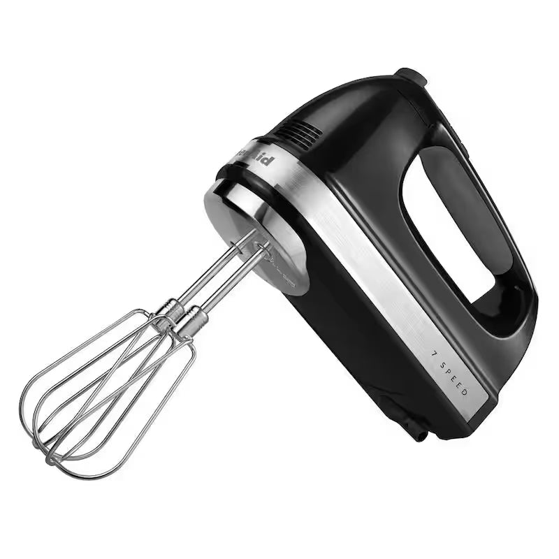 Onyx Black Hand Mixer with Beater and Whisk Attachments L864