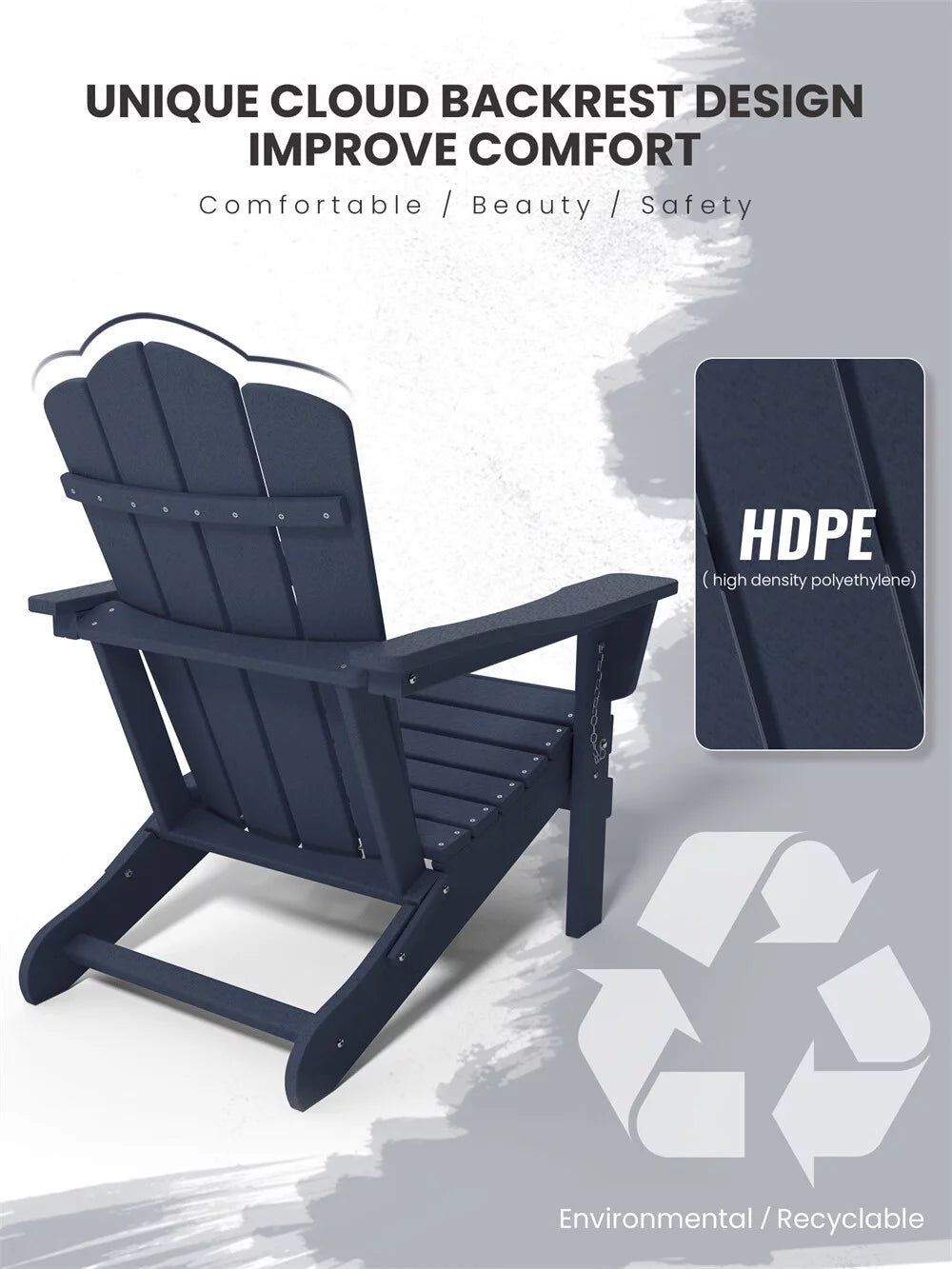 Folding Adirondack Chair Blue R97699