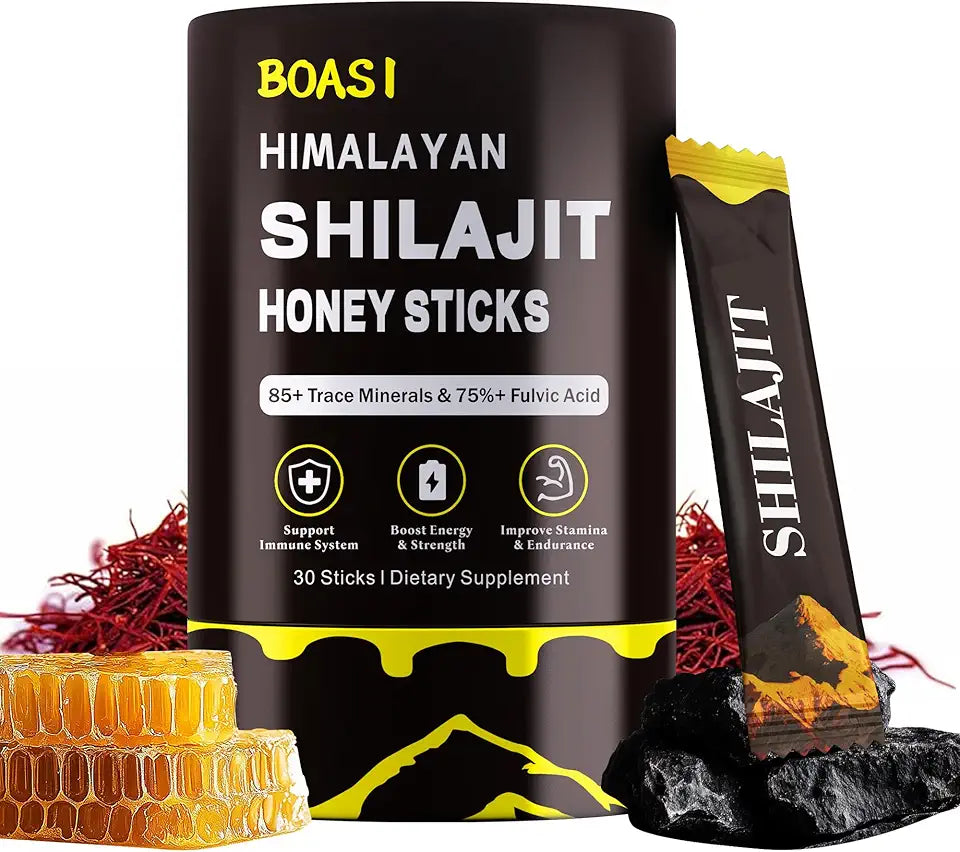 Himalayan Shilajit Honey Sticks Organic Honey & Saffron 30 pcs Y693561