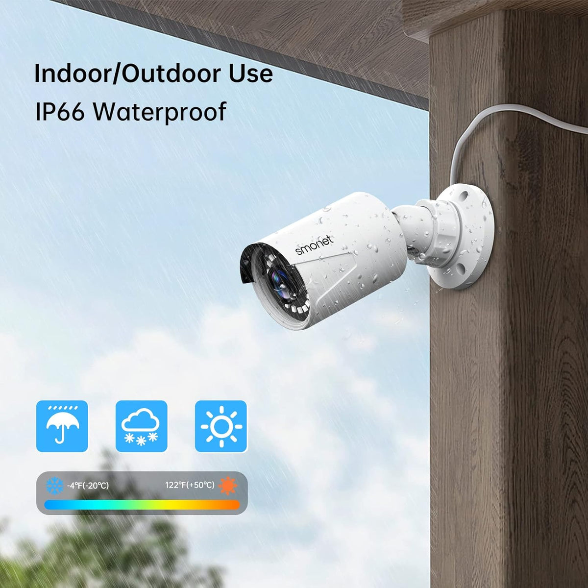 5MP PoE Security Camera System with Audio, 8 Channel NVR, 4Pcs Wired Indoor Outdoor IP Cameras, Night Vision, 1TB Hard Drive V151
