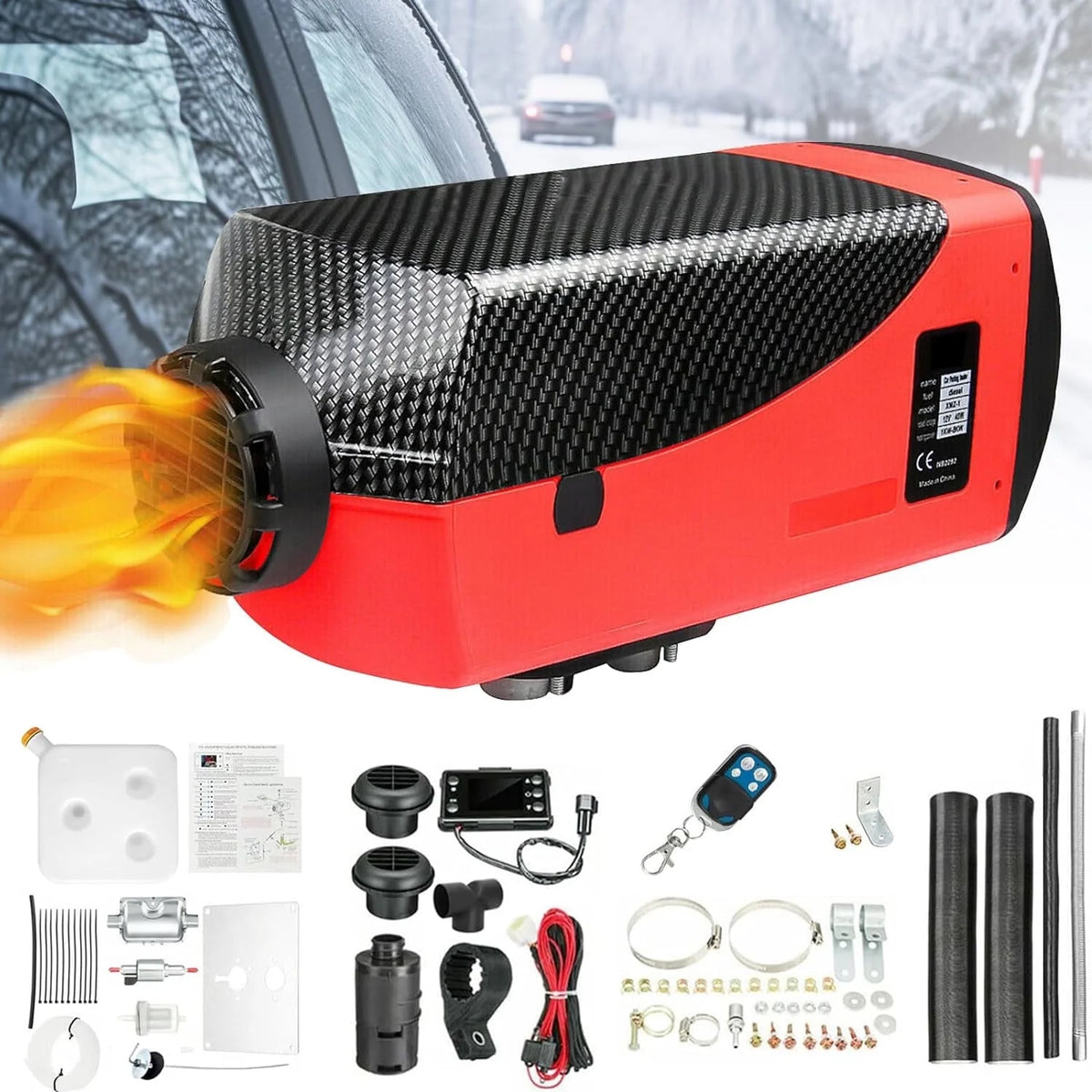 8KW 12V Diesel Air Heater with Remote Control F2243