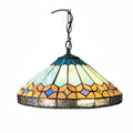 Tiffany-Style Stained Glass Ceiling Pendant 18" Height K835