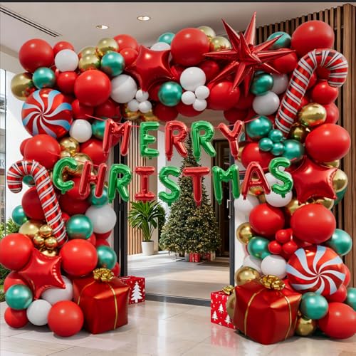 143 Pcs Christmas Balloon Garland Arch Kit Y205
