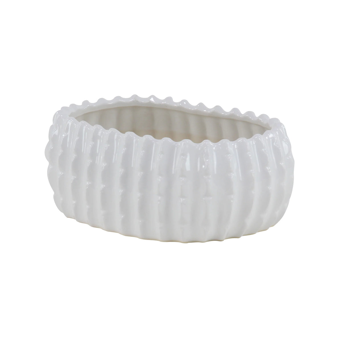 White Ceramic Planter (3 Count) E3516