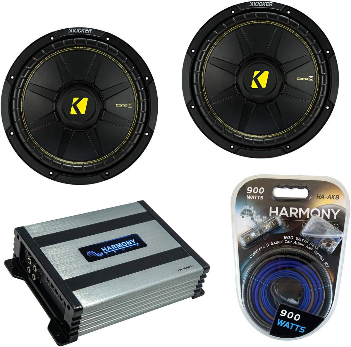 15 Subwoofer Bundle with Amplifier & Amp Kit V6142