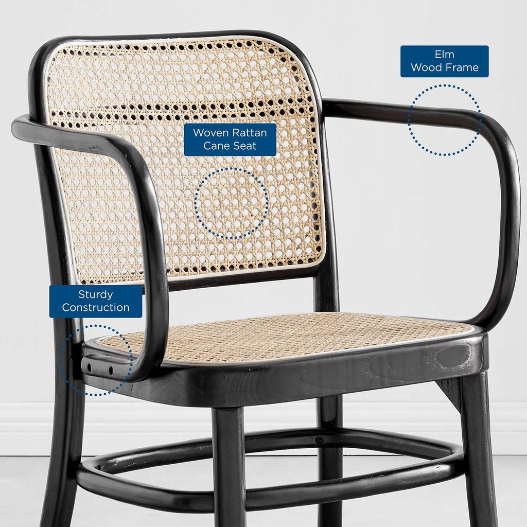 Black Wood Side Dining Chair O544