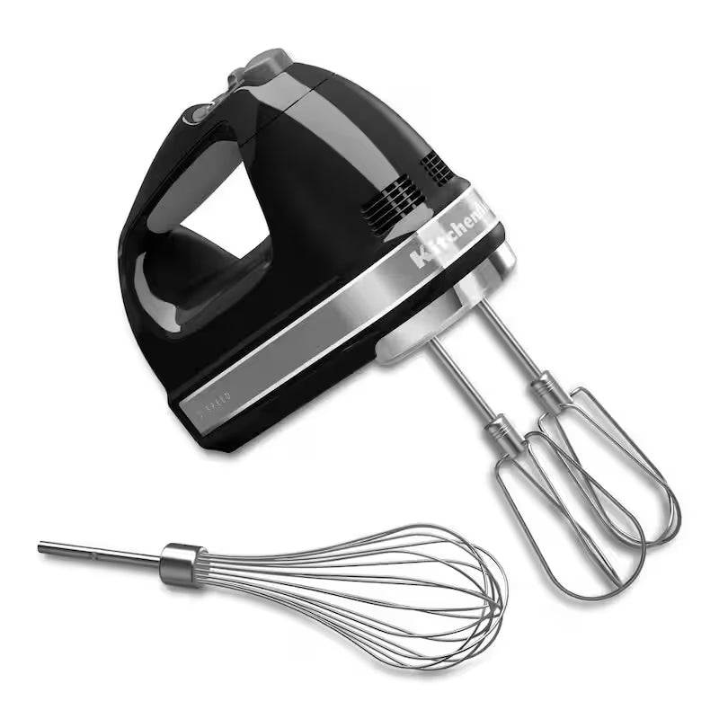 Onyx Black Hand Mixer with Beater and Whisk Attachments L864