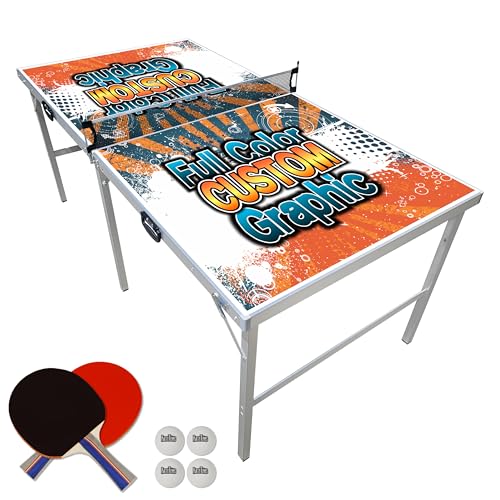 6 ft x 3 ft Portable Folding Ping Pong Table H910