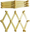 Wooden Expandable Hanger Accordion Coat Rack Wall Mounted P7029