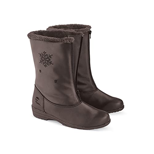 Snowflake Wide Width Winter Boots with Zip Front O2614