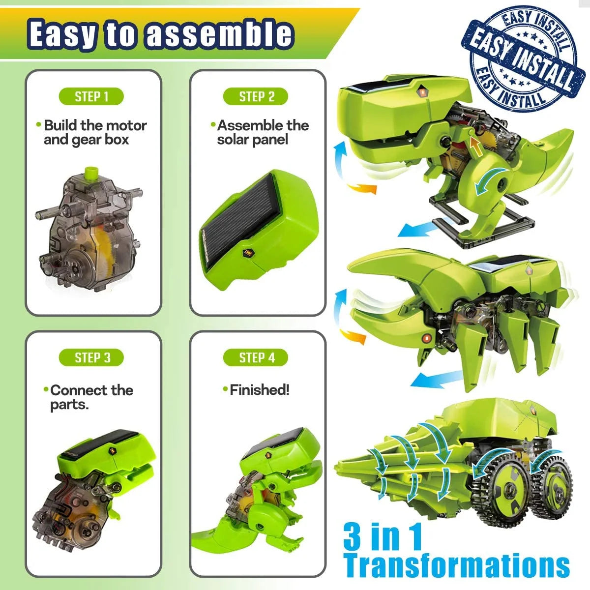 3 in 1 Solar STEM Robot Building Kit for Kids Ages 8 9 10 11 12 A910