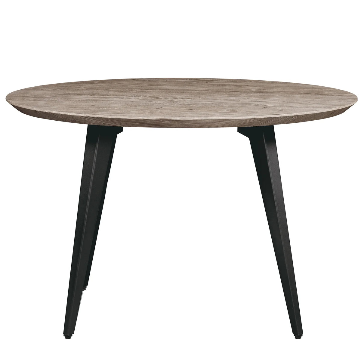Round Wood 47" Dining Table With Metal Legs M3325