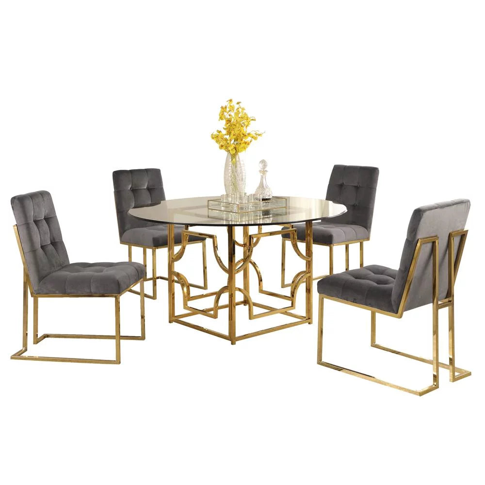 Gray 5 Piece Dining Set B136