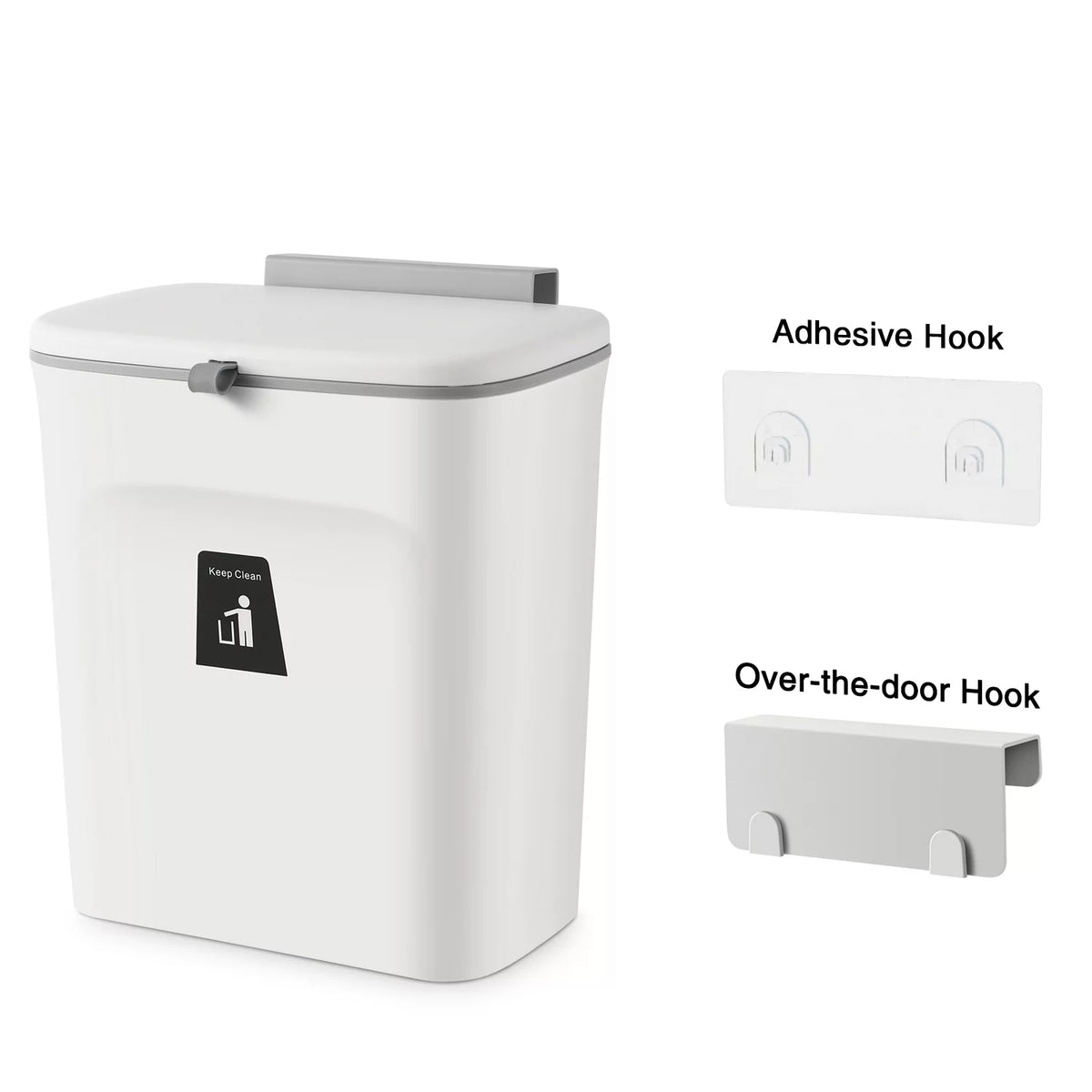 2.4 Gal Hanging Trash Can with Lid P50346