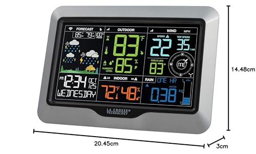 Professional Smart Wi-Fi Weather Station with Remote Monitoring, Wind and Rain Gauges, Temperature and Humidity Sensors A42291