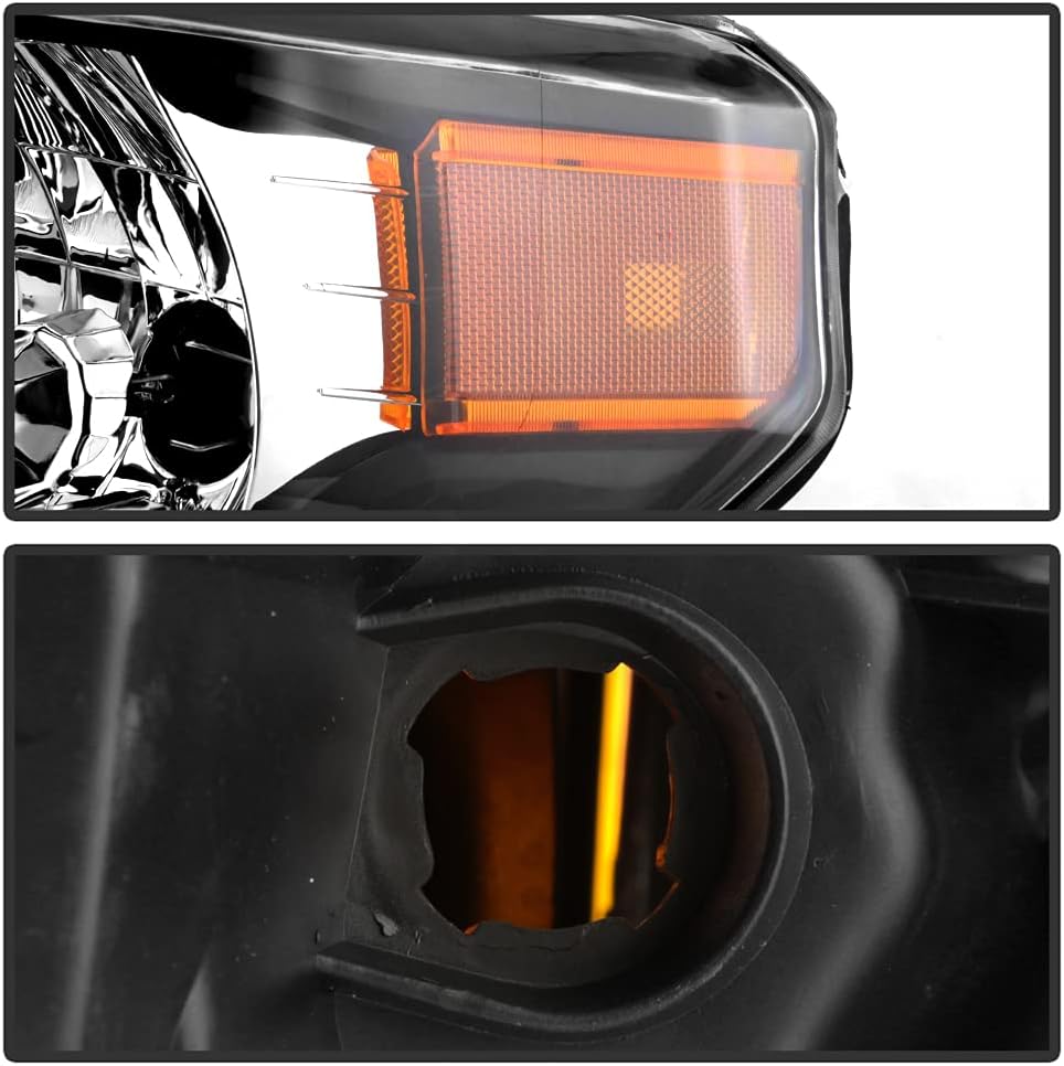 Black Housing Headlights Headlamps Pair M203786