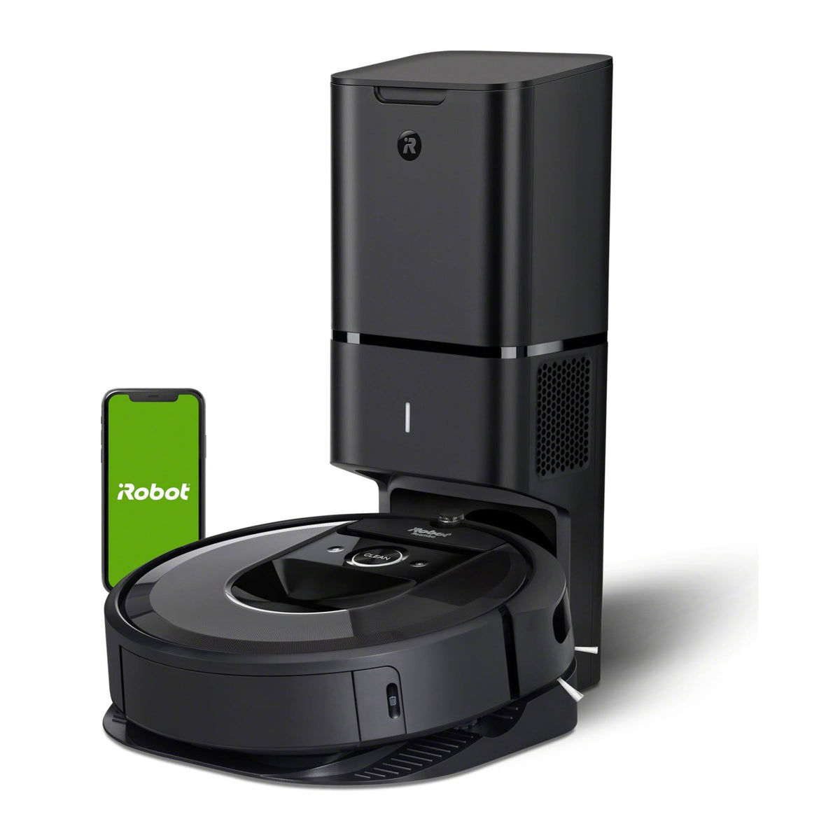 Black Robot Vacuum with Automatic Dirt Disposal F457