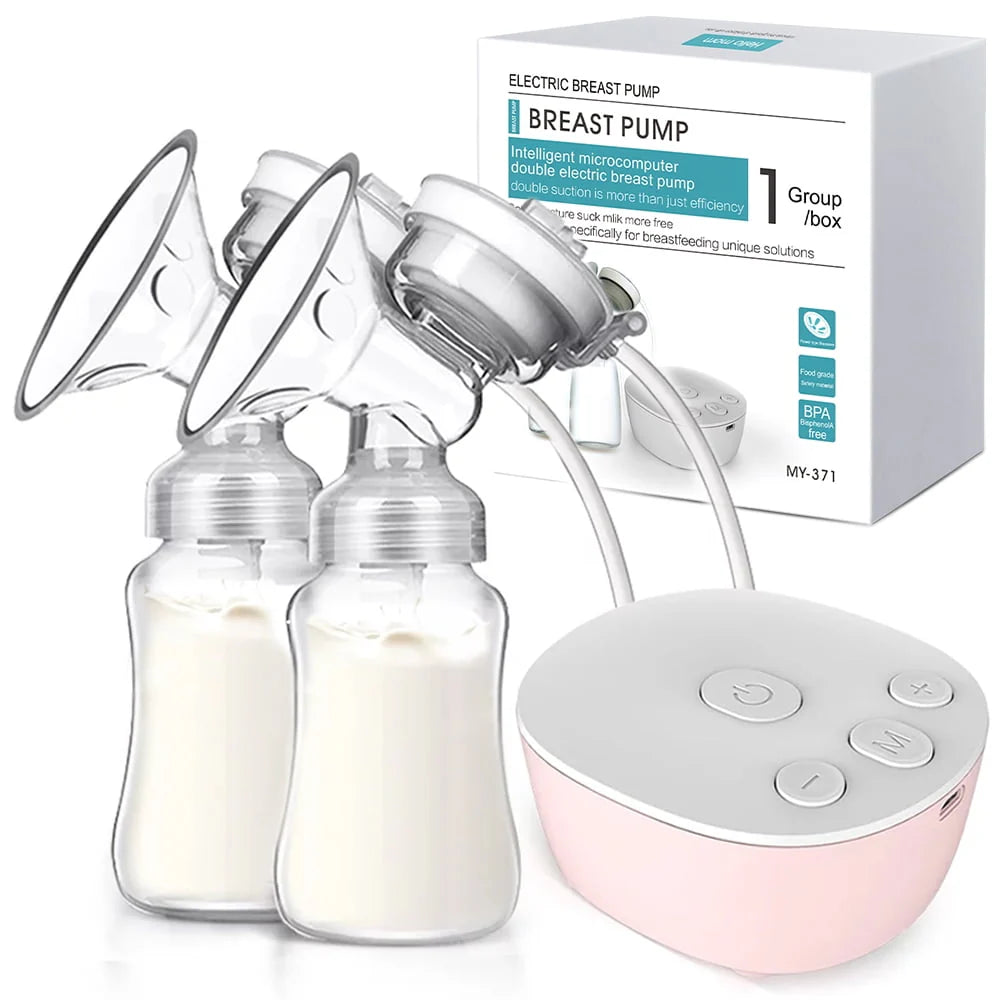 Double Electric Breast Pump, Portable Anti-Backflow 3 Modes 9 Levels, Pink M237