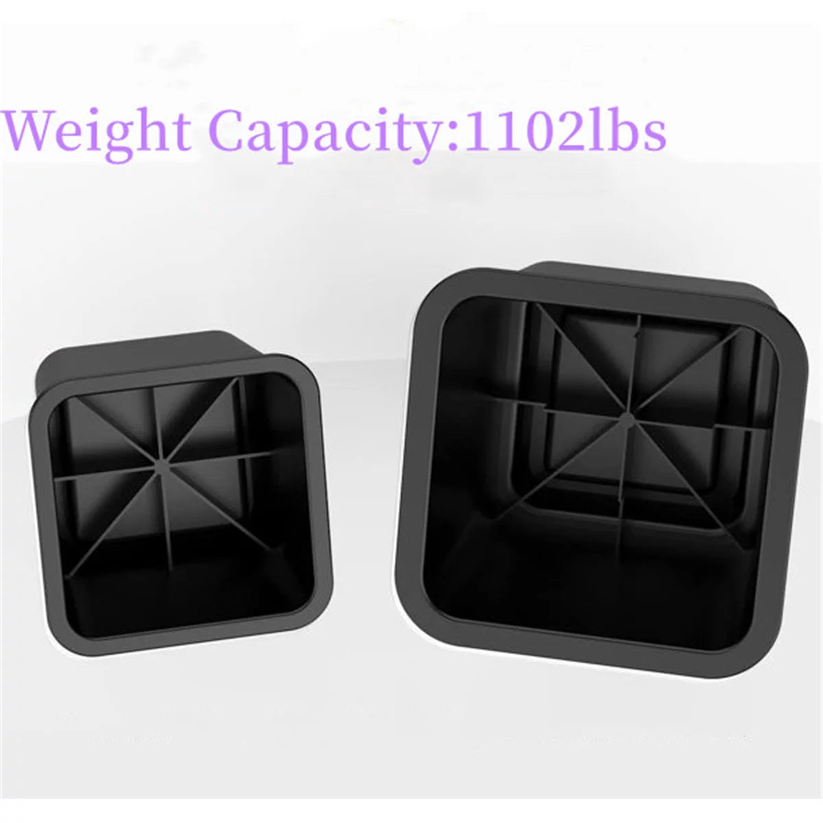 Black 8 Pack Plastic Bed Risers L13195