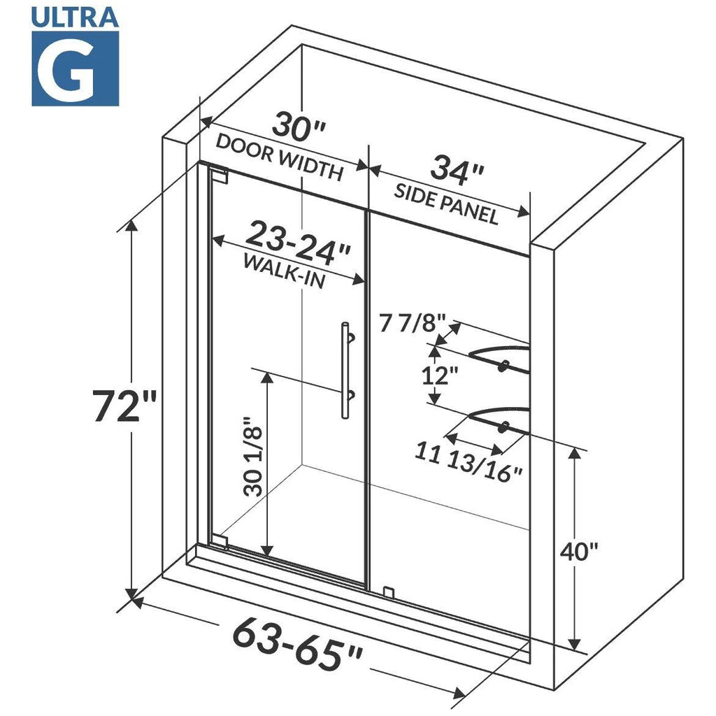 Chrome Pivot Shower Door Trim Q216180