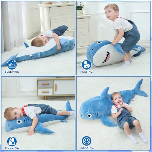 47 inch 3.1lb Shark Stuffed Animal Plush Toy X578