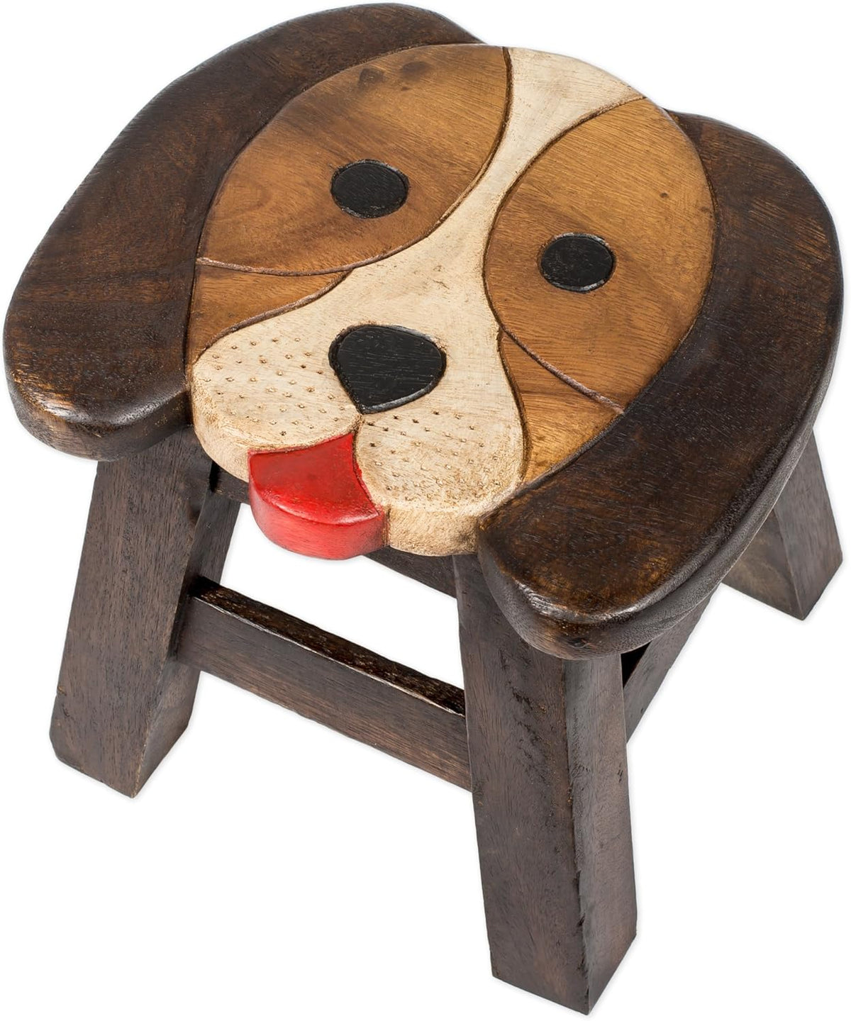 Hand Carved Acacia Hardwood Decorative Short Stool J70172