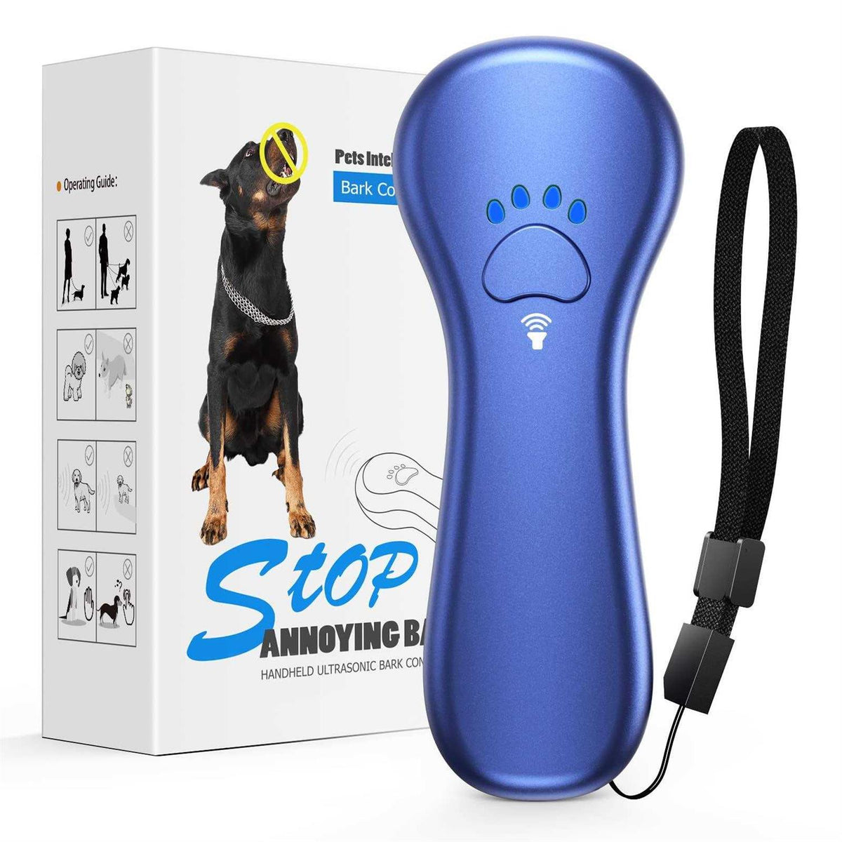 Anti Barking Device Rechargeable Ultrasonic Dog Bark Deterrent I82494