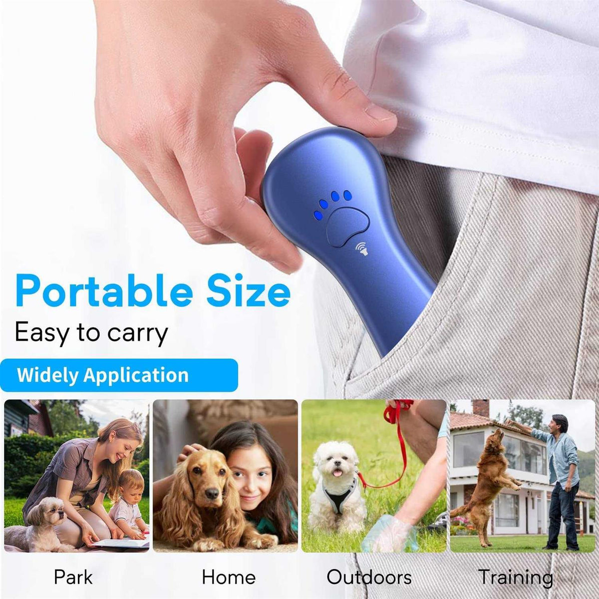 Anti Barking Device Rechargeable Ultrasonic Dog Bark Deterrent I82494