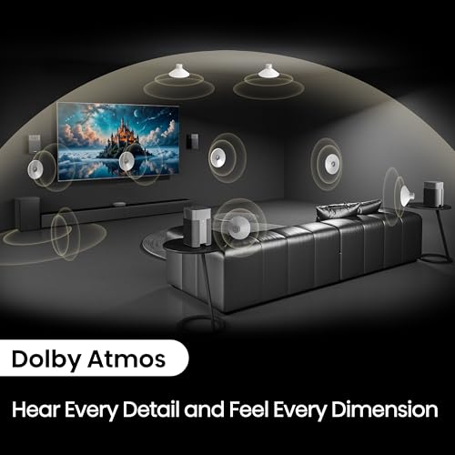4.1.2Ch Sound Bar with Wireless Subwoofer, Dolby Atmos, DTS:X, Bluetooth 5.3, 4K HDMI Pass Through, HDMI/AUX/ARC/Optical/USB V741