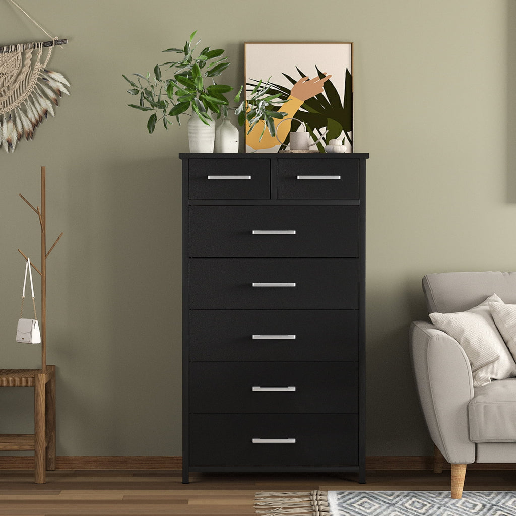 7 Drawer Tall Dresser with Metal Frame V512090