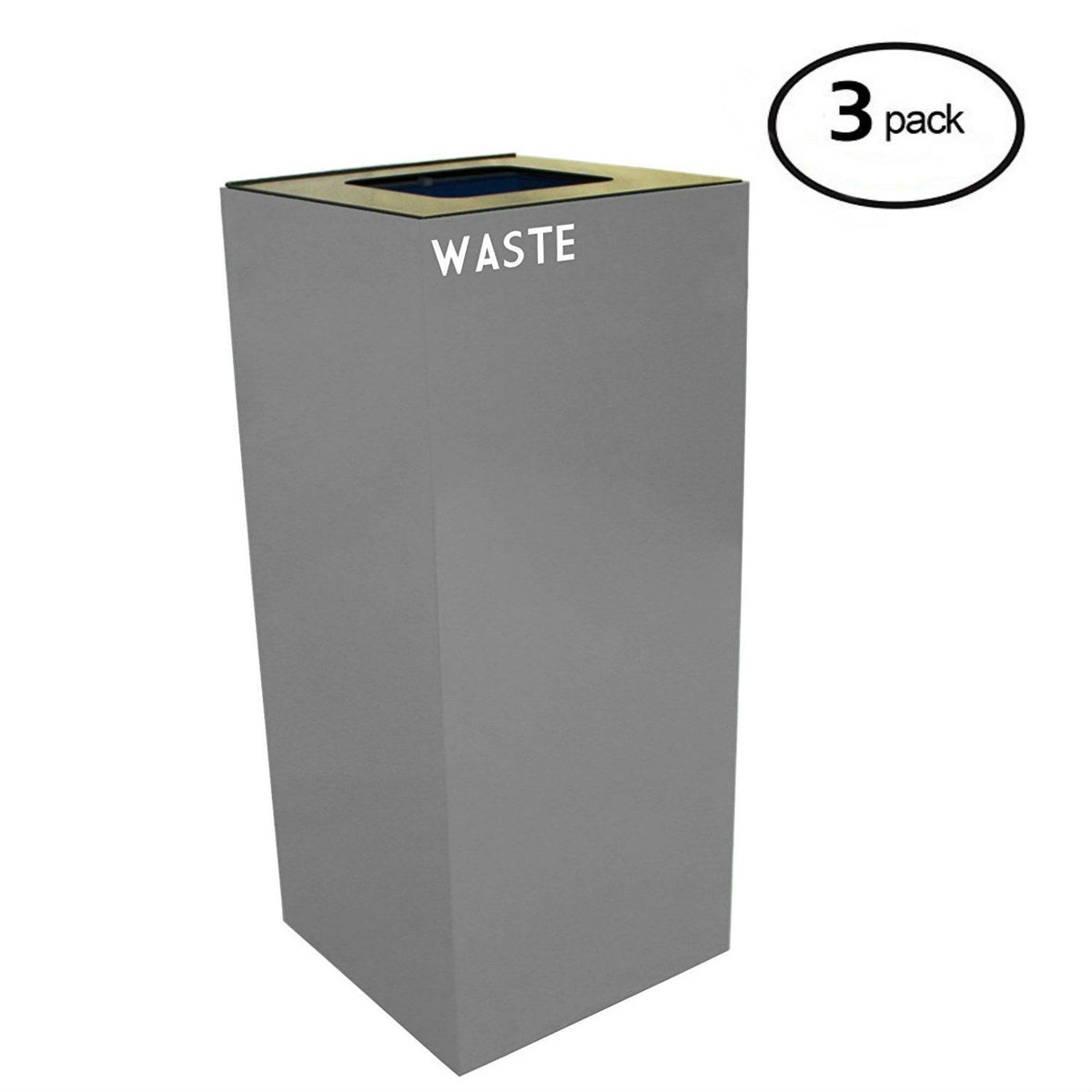 36 gal Steel Recycling Receptacle Set of 3 Y83726