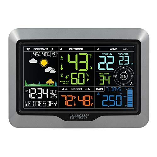 Professional Smart Wi-Fi Weather Station with Remote Monitoring, Wind and Rain Gauges, Temperature and Humidity Sensors A42291
