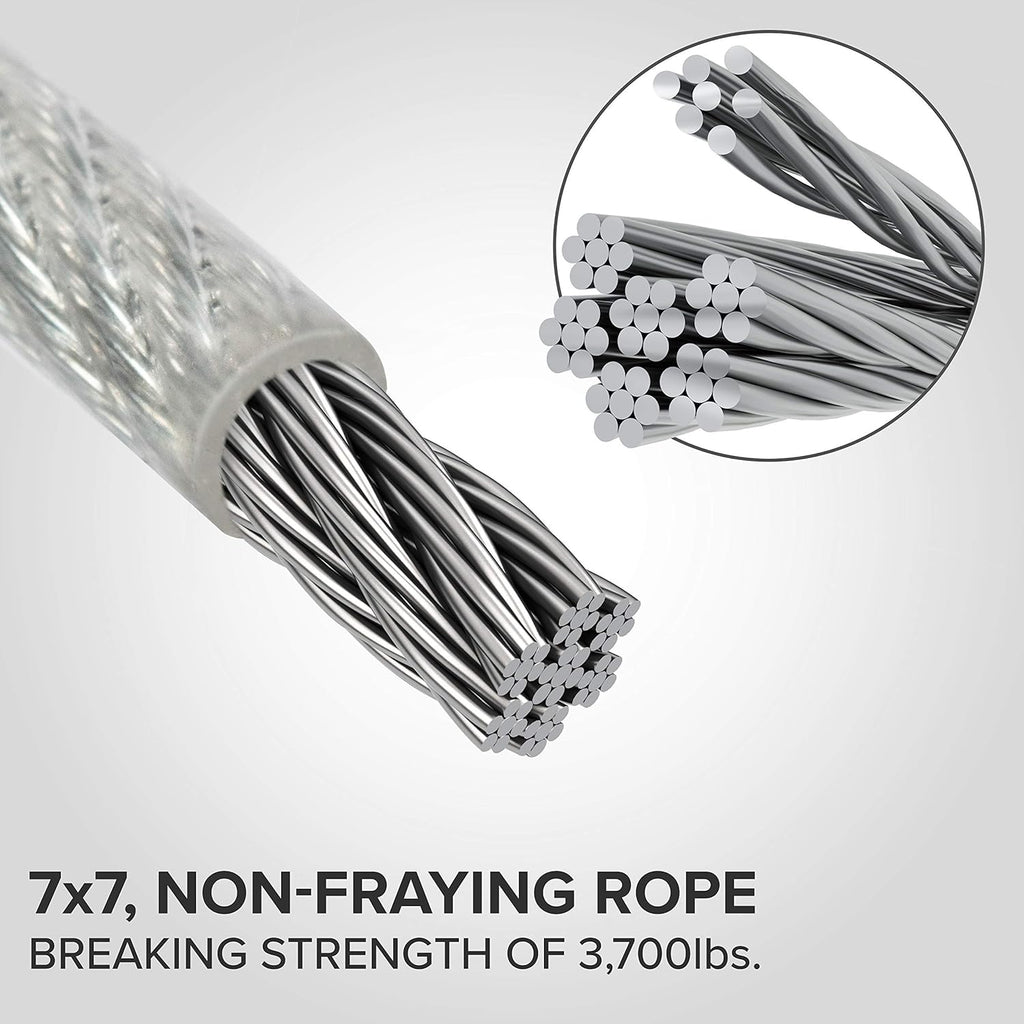 7x7 Wire Rope PVC Coated Galvanized Steel Aircraft Cable E5833