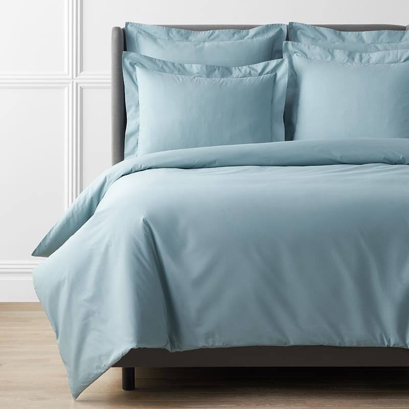 Supima Cotton Percale Duvet Cover Slate Blue Twin H2711