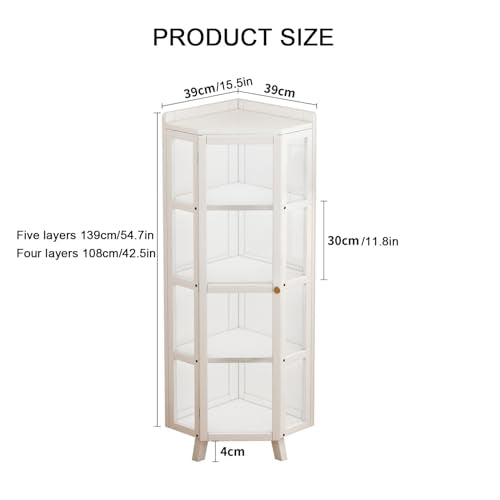 Glass Display Cabinet with White Doors C6503