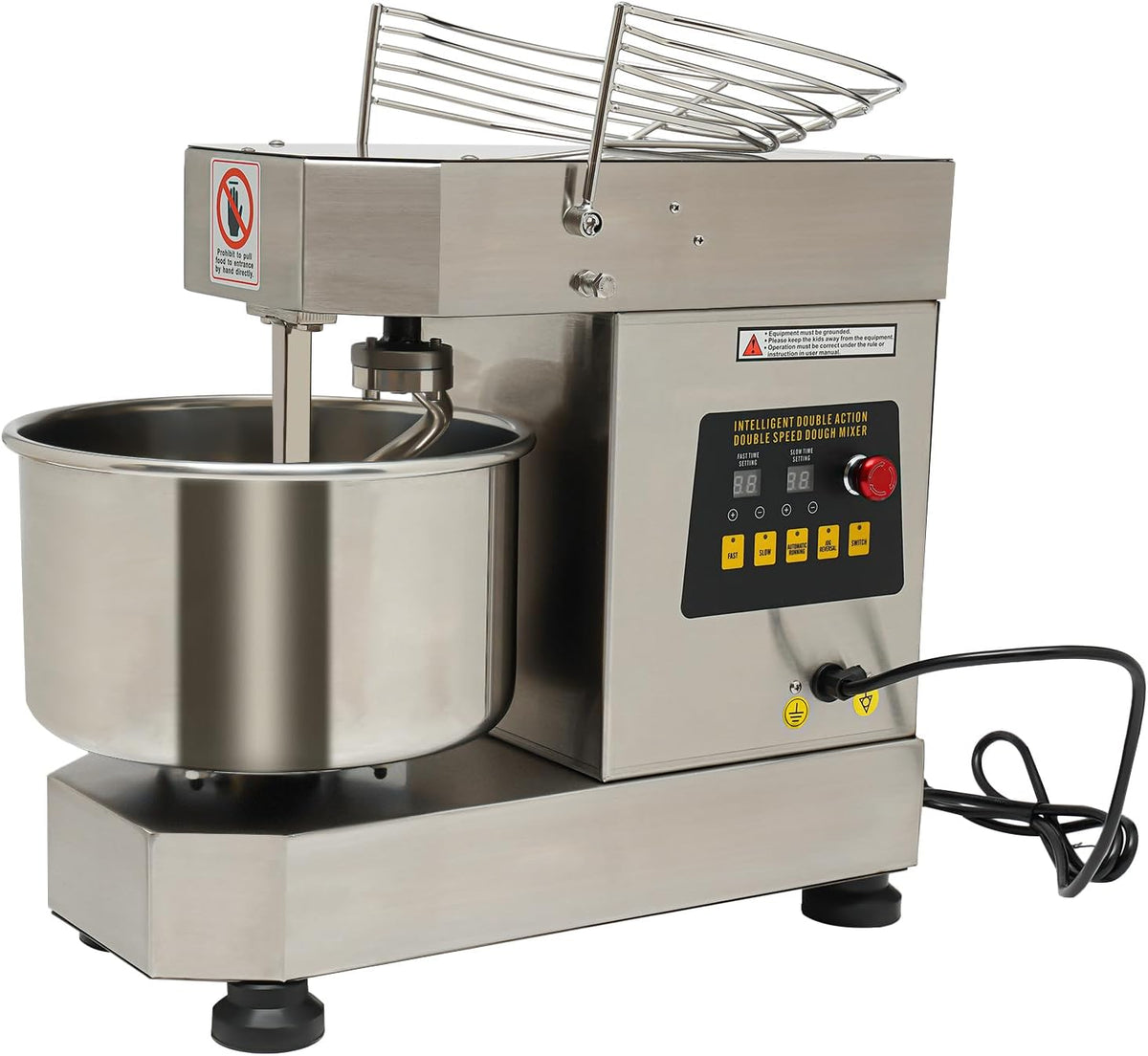 10.5Qt 1000W Spiral Mixer with Stainless Steel Bowl D332