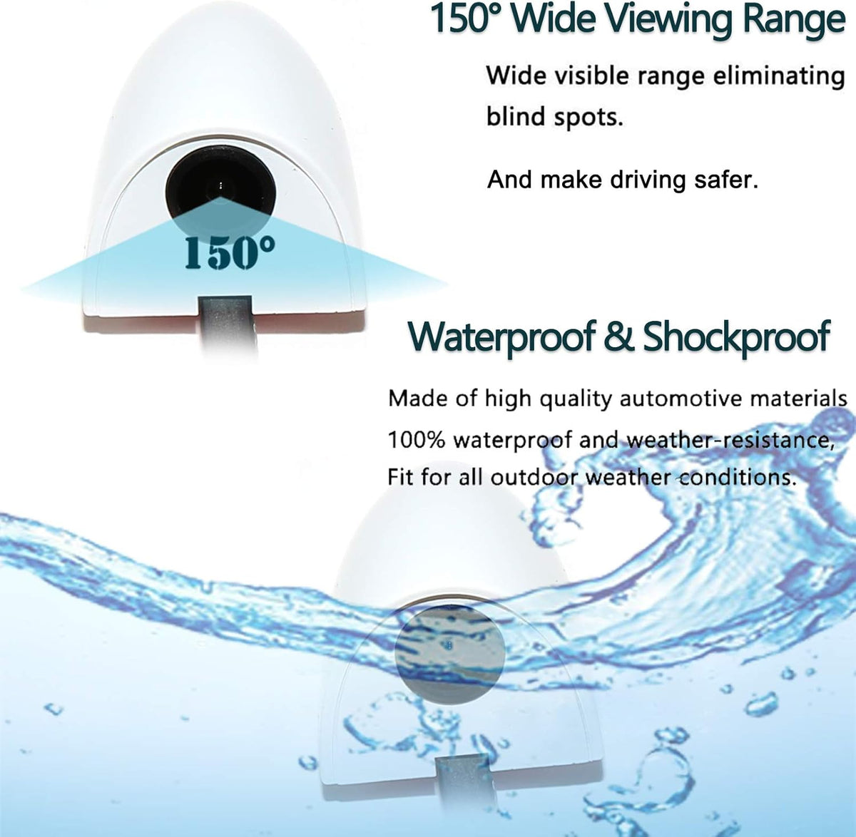 Pack of 2 Mini Side Mount Reverse Mirrored Image Cameras O37759